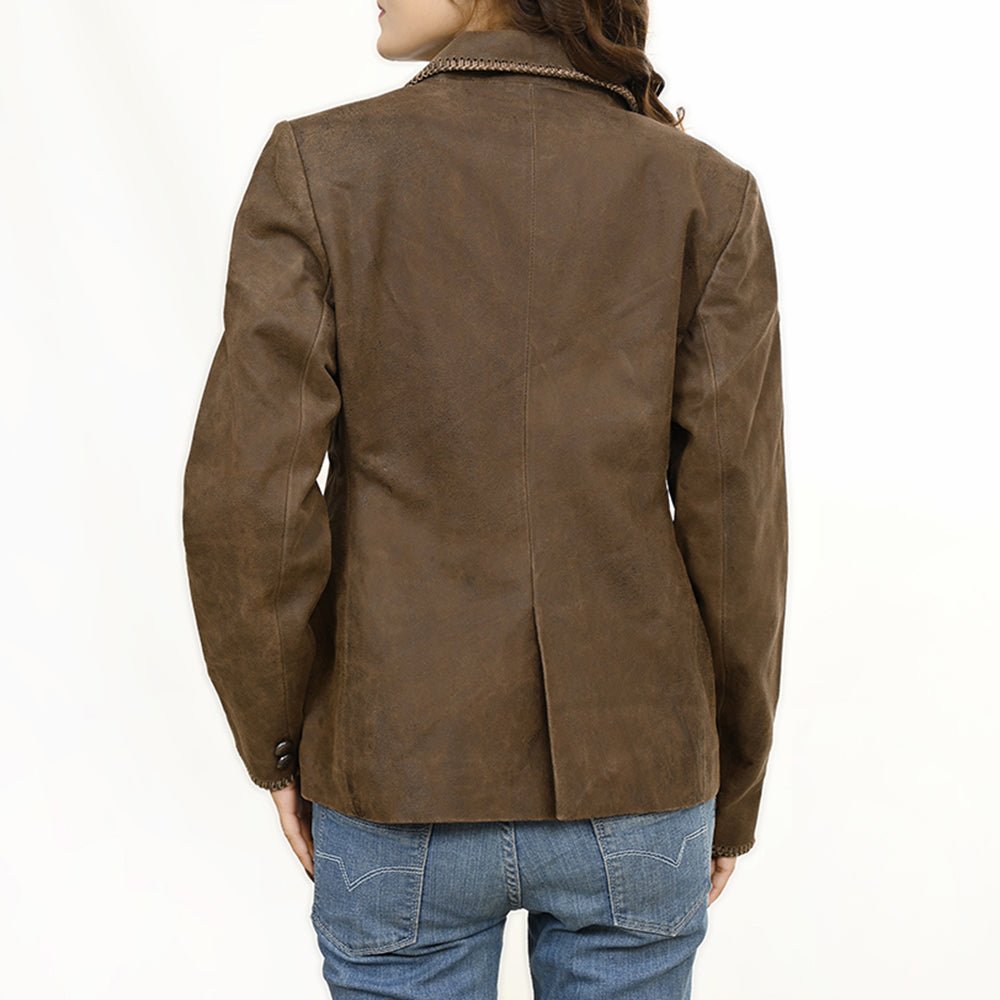 Genuine Vintage Leather Shirt Blazer for Women