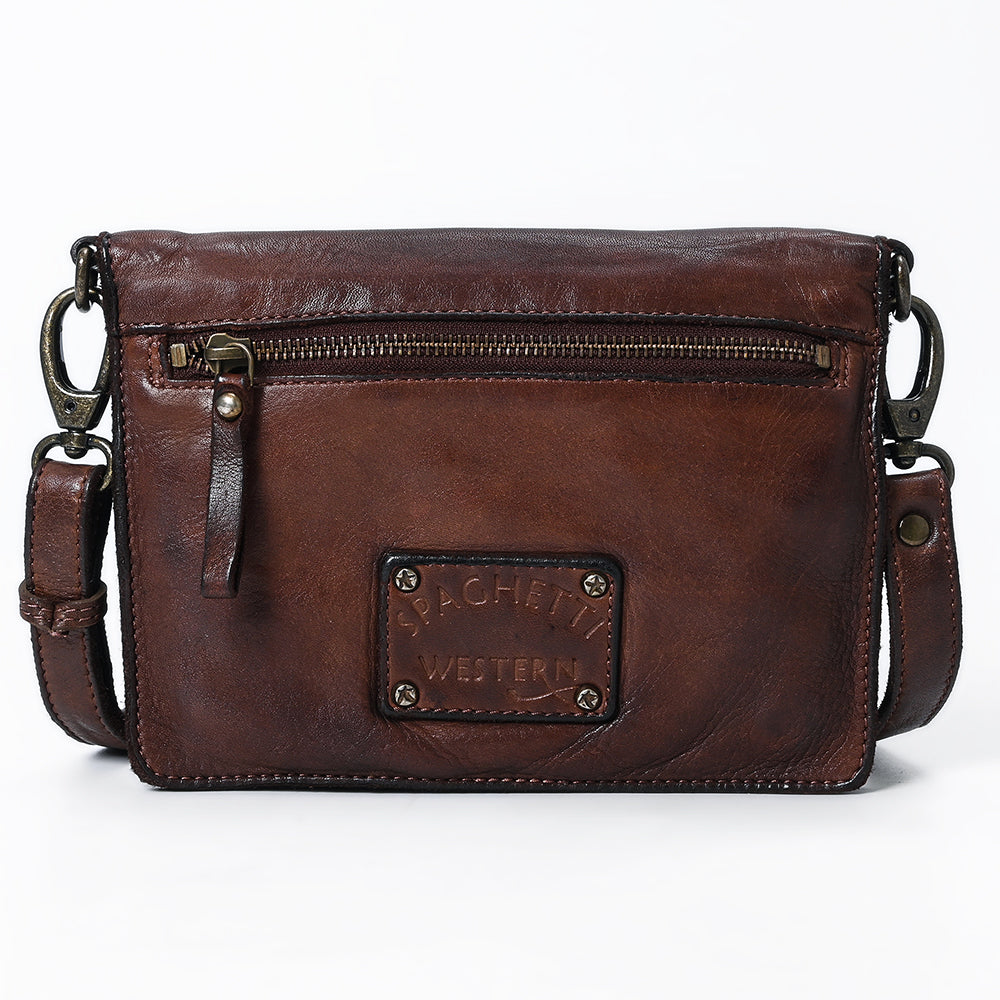Spaghetti Western Organiser Vintage Handmade Drum Dyed Genuine European Cowhide Leather