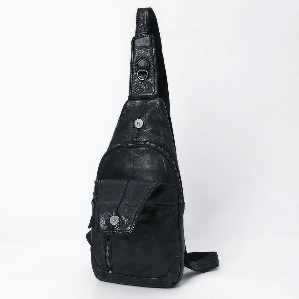 Full Grain Leather Sling Bag - – Hilason