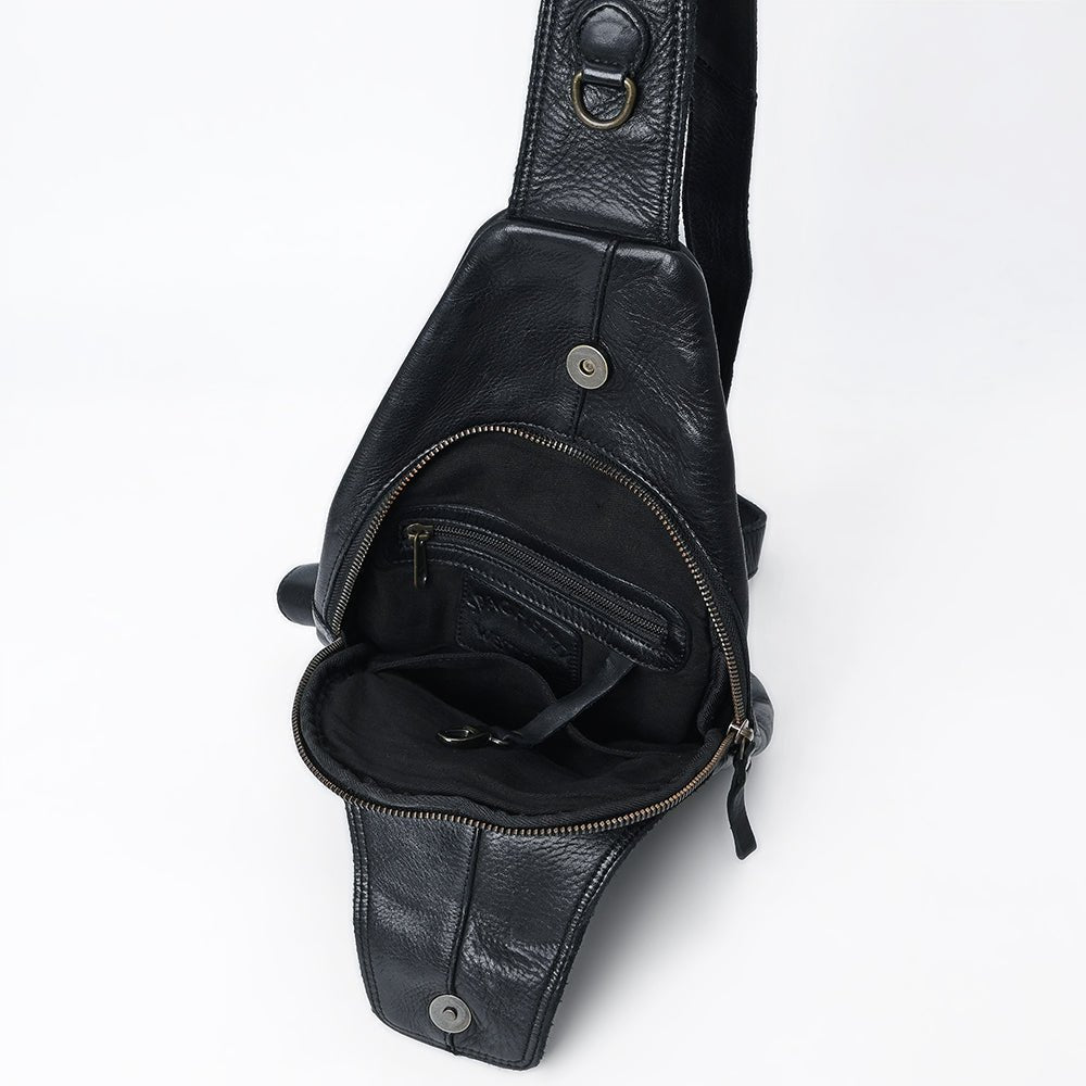 Full Grain Leather Sling Bag - – Hilason