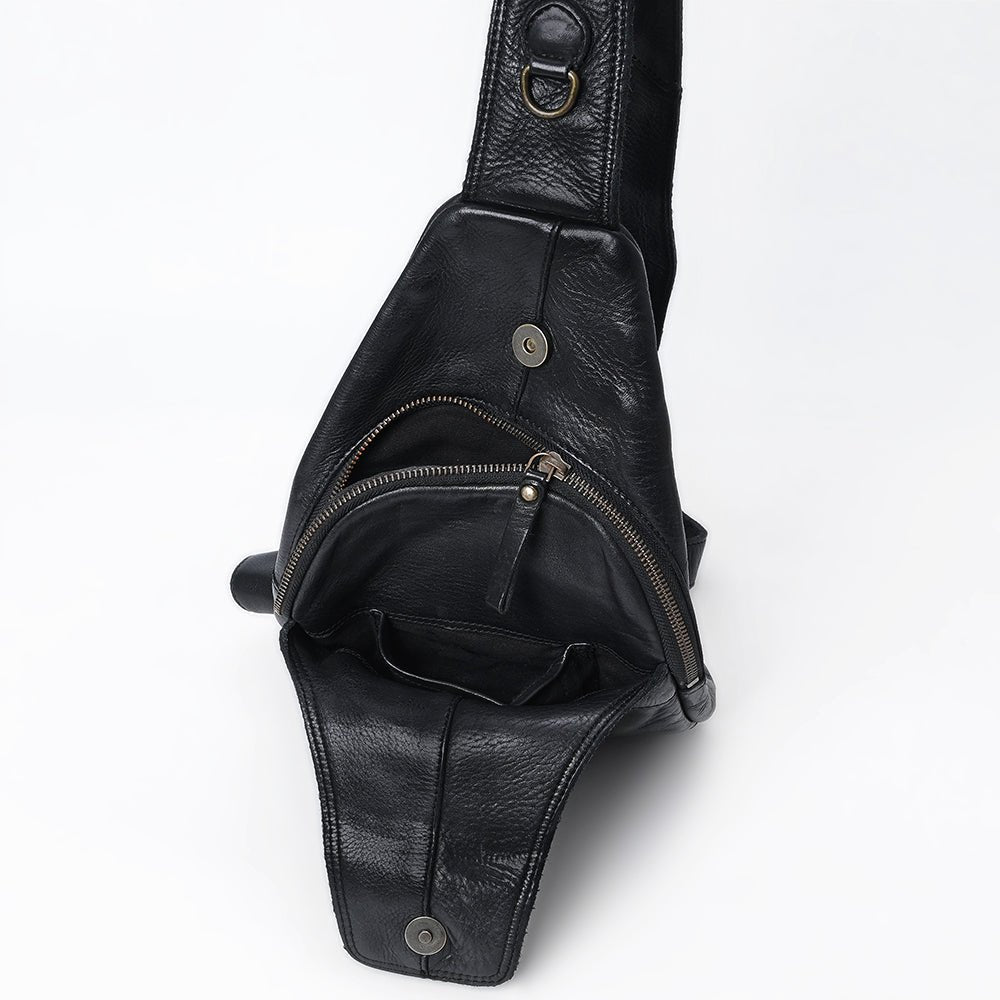 Full Grain Leather Sling Bag - – Hilason