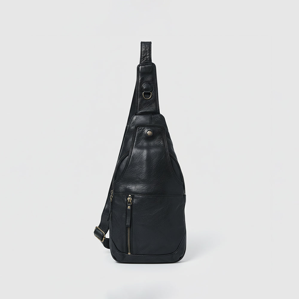 Spaghetti Western Swc202Blk Sling Vintage Handmade Drum Dyed Genuine European Cowhide Leather Women Bag Western Handbag Purse