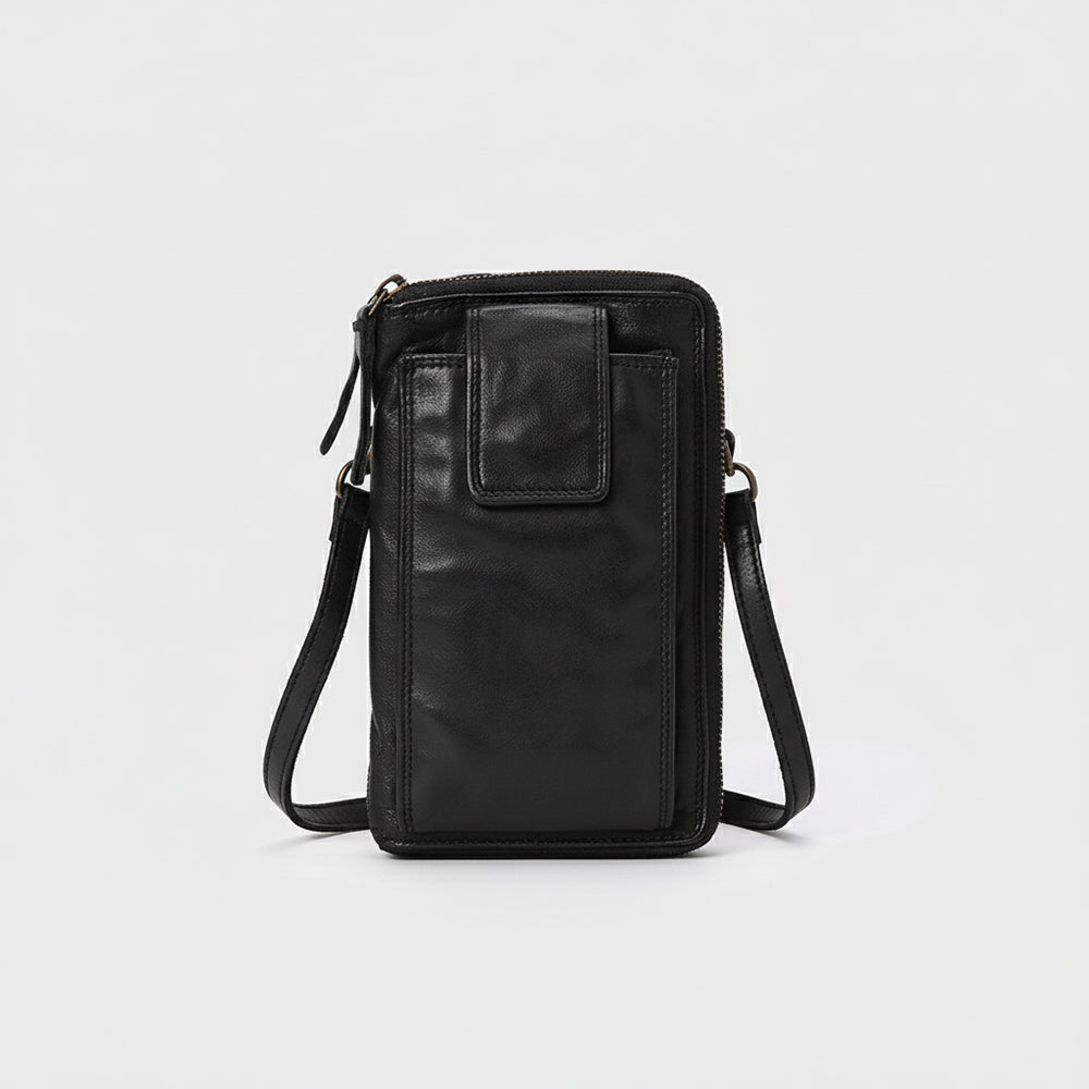 Spaghetti Western Swc213Blk Sling Vintage Handmade Drum Dyed Genuine European Cowhide Leather Women Bag Western Handbag Purse