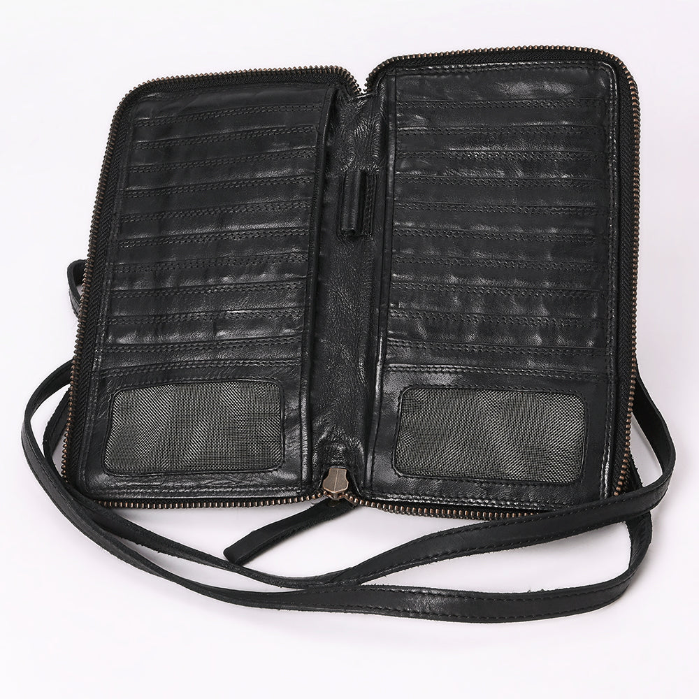 Spaghetti Western Sling Vintage Handmade Drum Dyed Genuine European Cowhide Leather