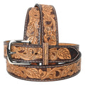 BAR H EQUINE Western Genuine Leather Men And Women Belt Floral