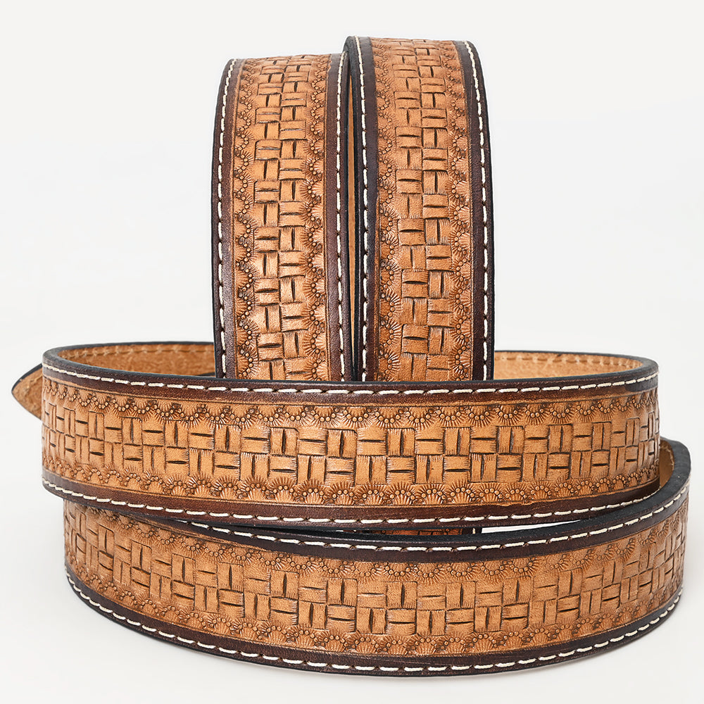 BAR H EQUINE Western Genuine Leather Men And Women Belt Basket