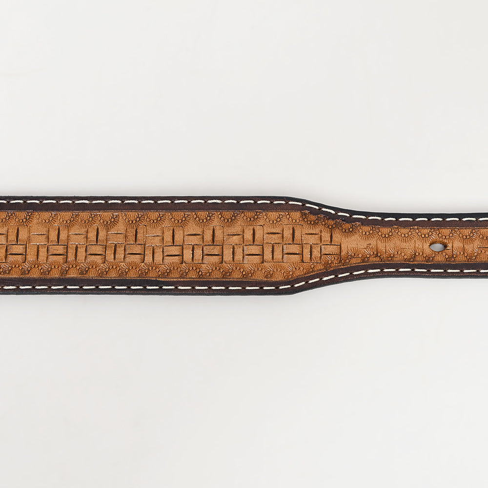BAR H EQUINE Western Genuine Leather Men And Women Belt Basket