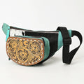 OHLAY Hand-Tooled Hair-On Leather Fanny Pack