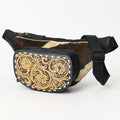 OHLAY Hand-Tooled Hair-On Leather Fanny Pack