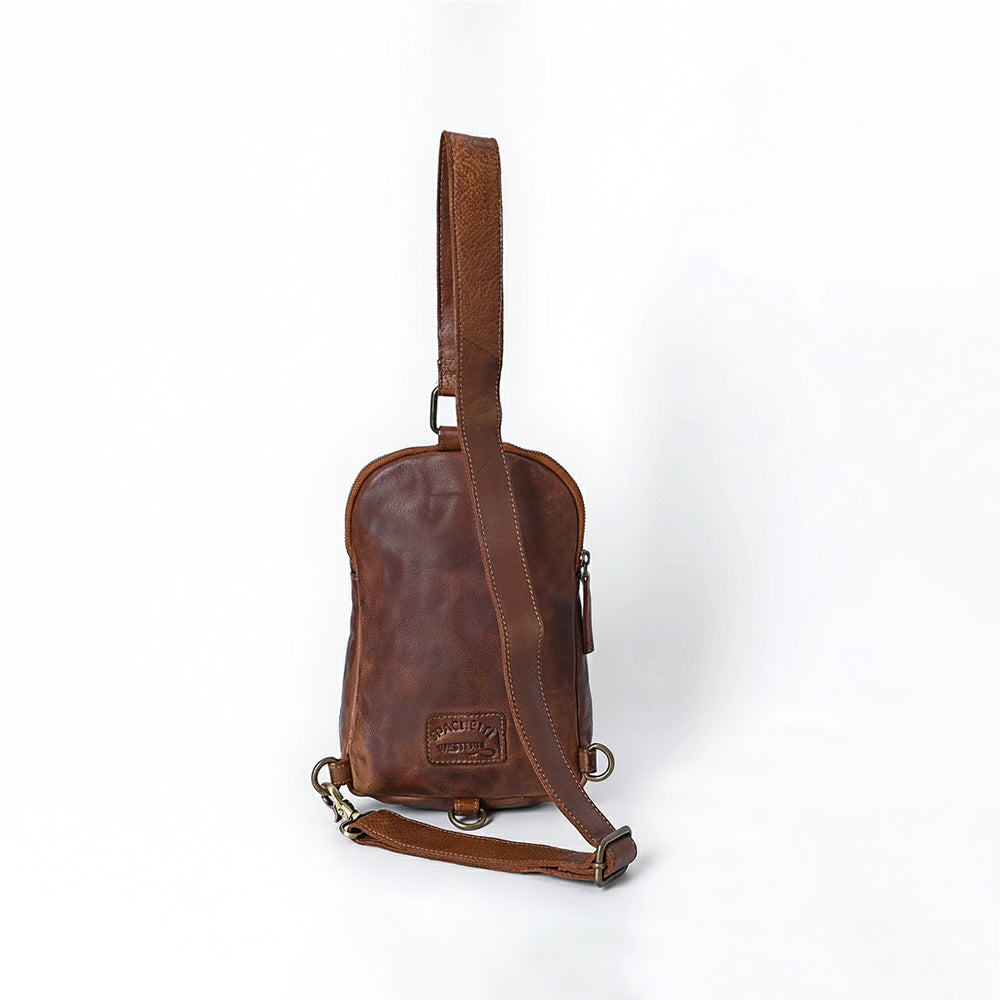 Spaghetti Western Sling Vintage Genuine Leather Women Bag Handbag Purse