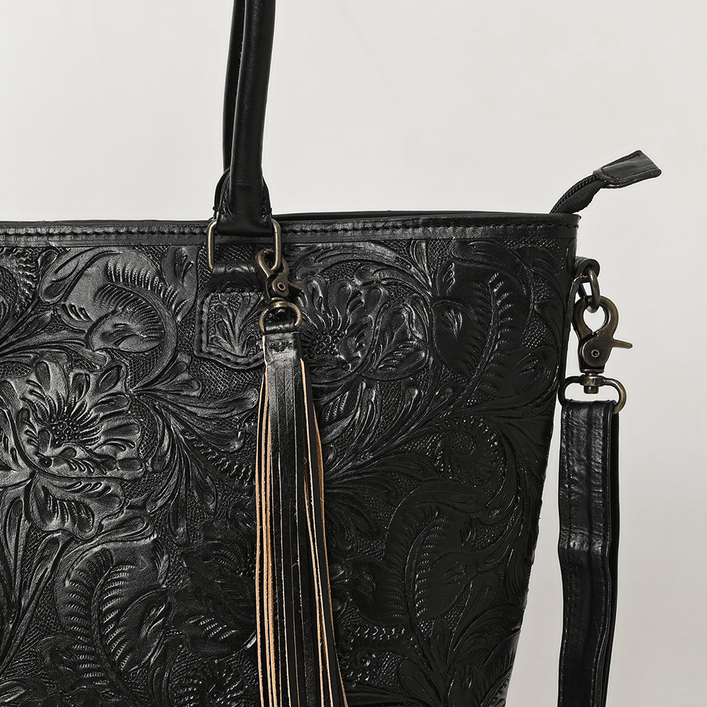 American Darling Tote Hand Tooled Genuine Leather
