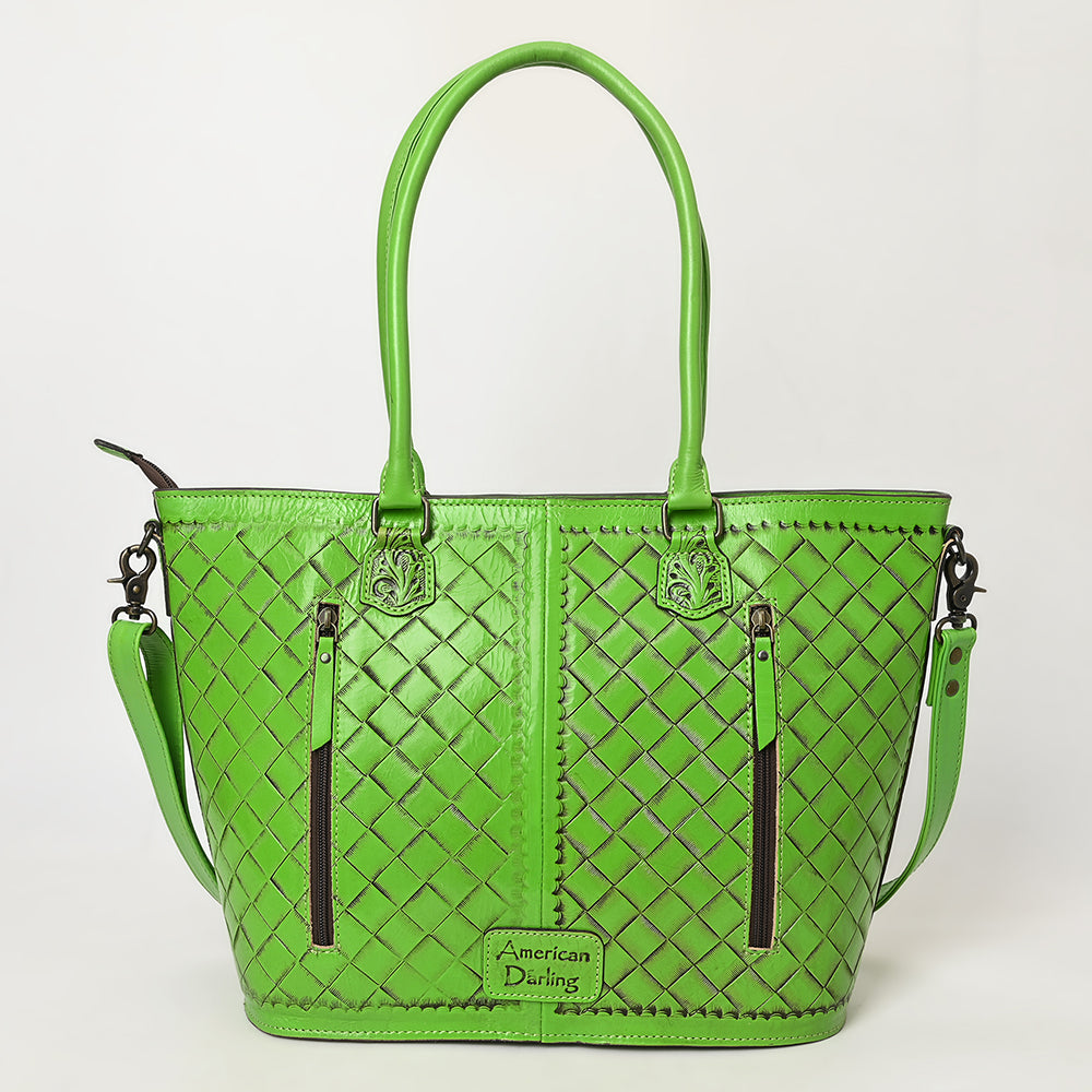 American Darling Tote Hand Tooled Genuine Leather