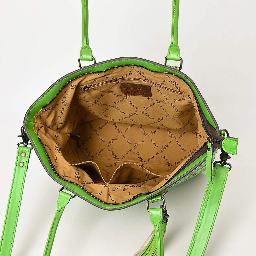 American Darling Tote Hand Tooled Genuine Leather