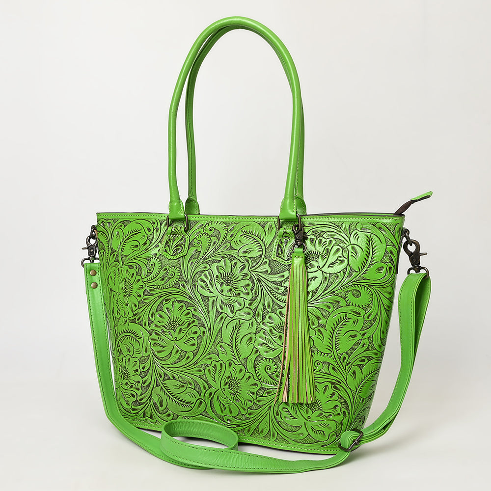 American Darling Tote Hand Tooled Genuine Leather
