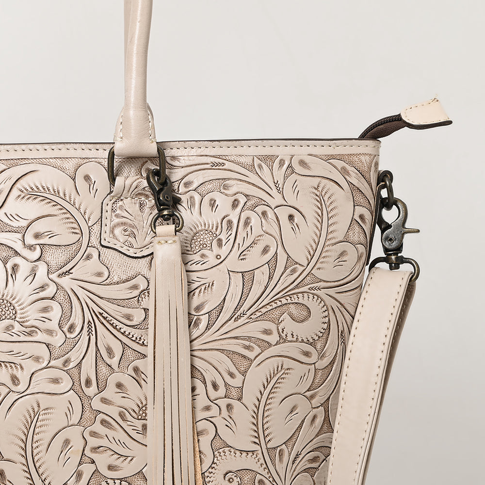 American Darling Tote Hand Tooled Genuine Leather