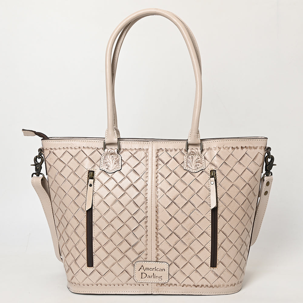 American Darling Tote Hand Tooled Genuine Leather