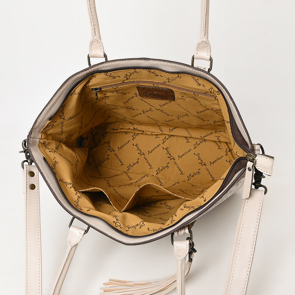 American Darling Tote Hand Tooled Genuine Leather