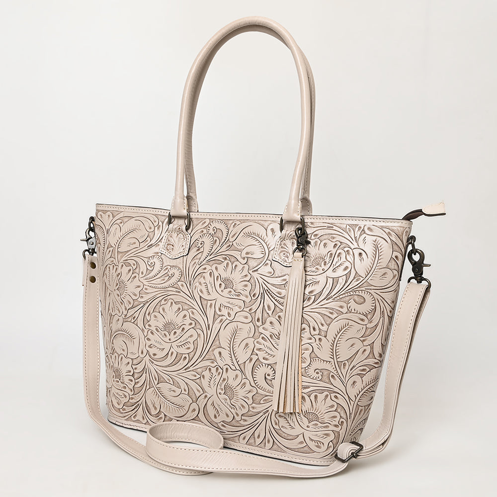 American Darling Tote Hand Tooled Genuine Leather