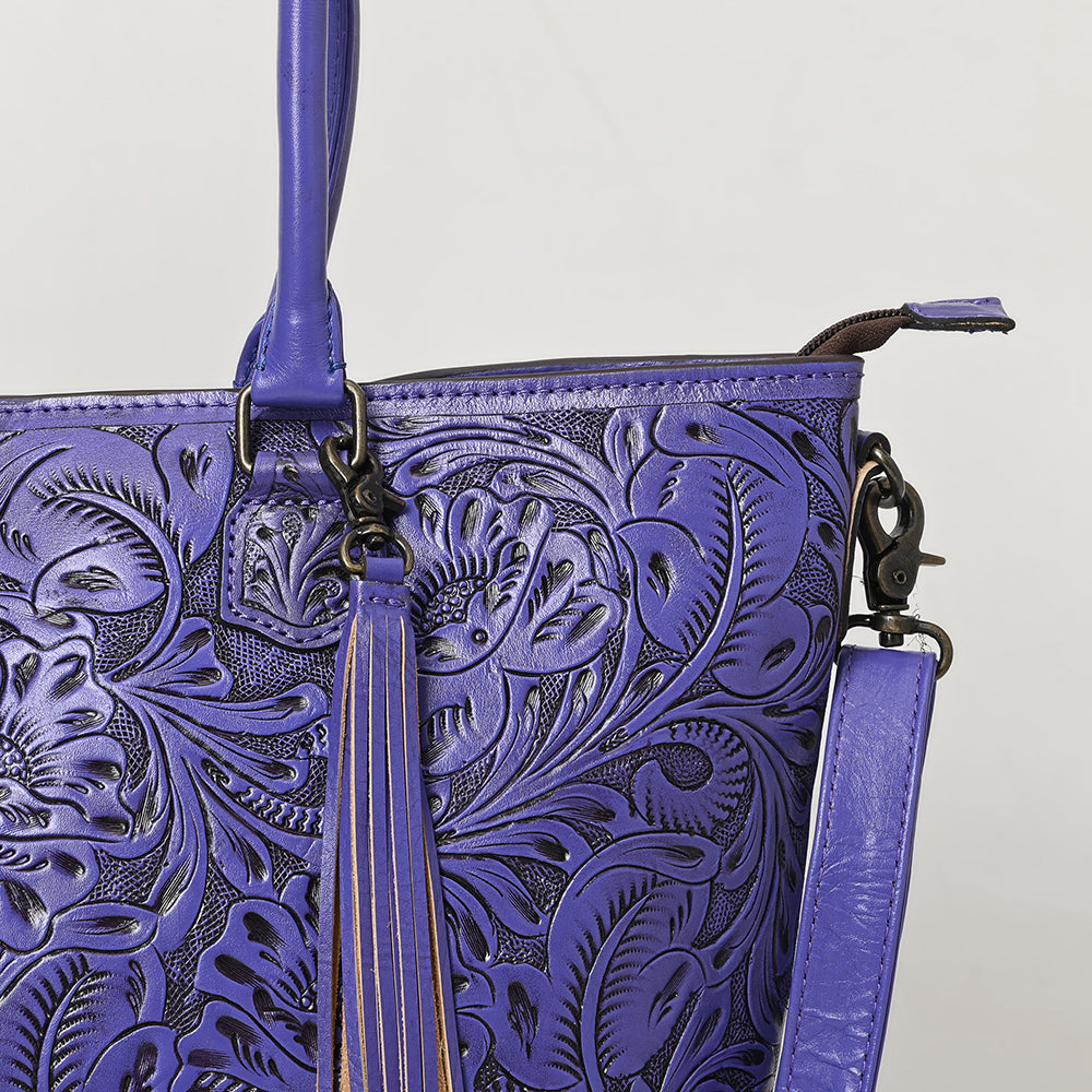 American Darling Tote Hand Tooled Genuine Leather