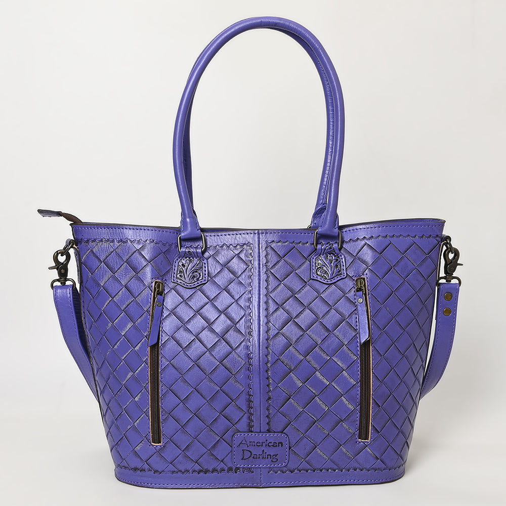 American Darling Tote Hand Tooled Genuine Leather