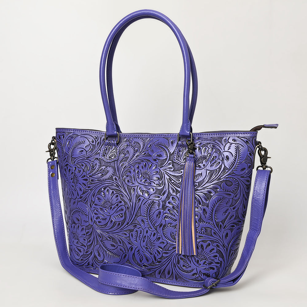 American Darling Tote Hand Tooled Genuine Leather