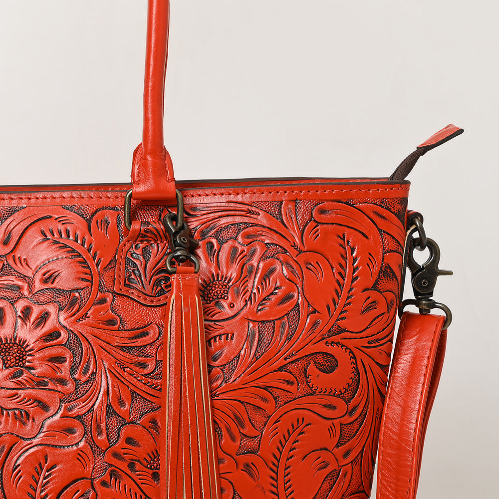 American Darling Tote Hand Tooled Genuine Leather