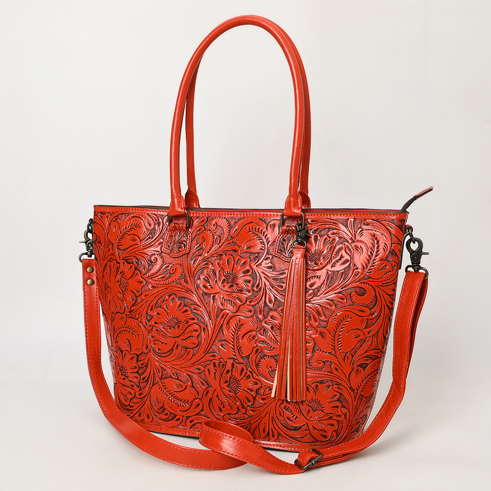 American Darling Tote Hand Tooled Genuine Leather
