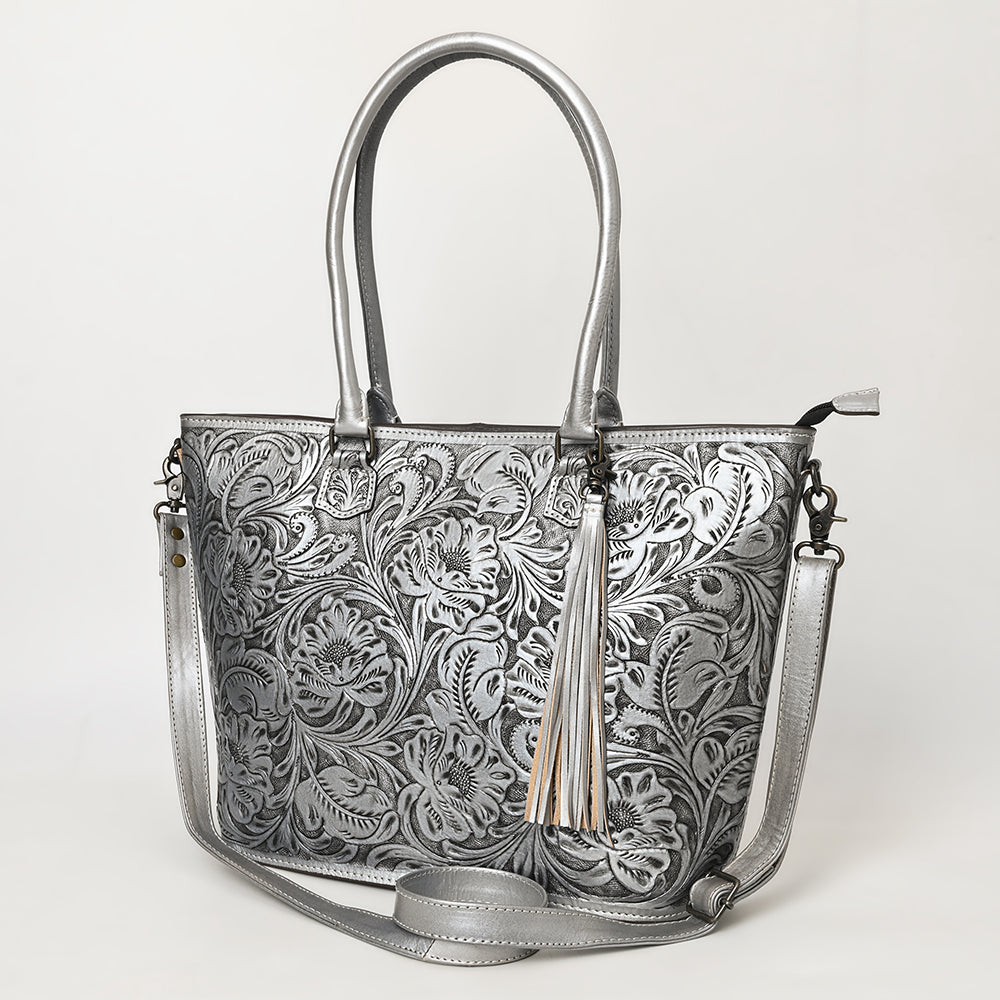 American Darling Tote Hand Tooled Genuine Leather