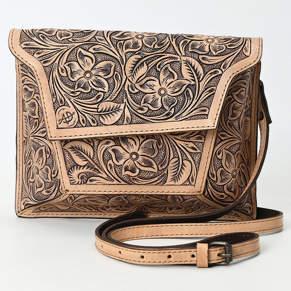 American Darling Crossbody Beautifully Hand Tooled Genuine Leather