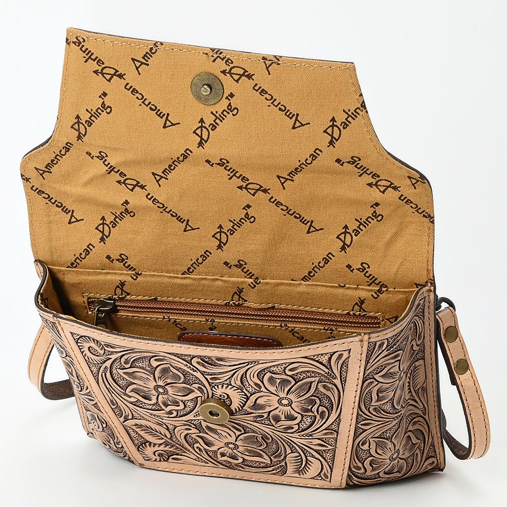 American Darling Crossbody Beautifully Hand Tooled Genuine Leather