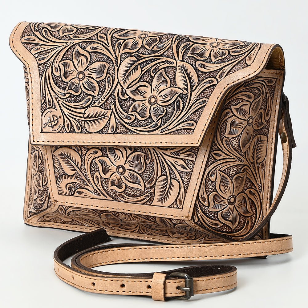 American Darling Crossbody Beautifully Hand Tooled Genuine Leather