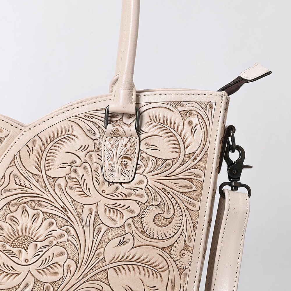 Tote Hand Tooled Genuine Leather