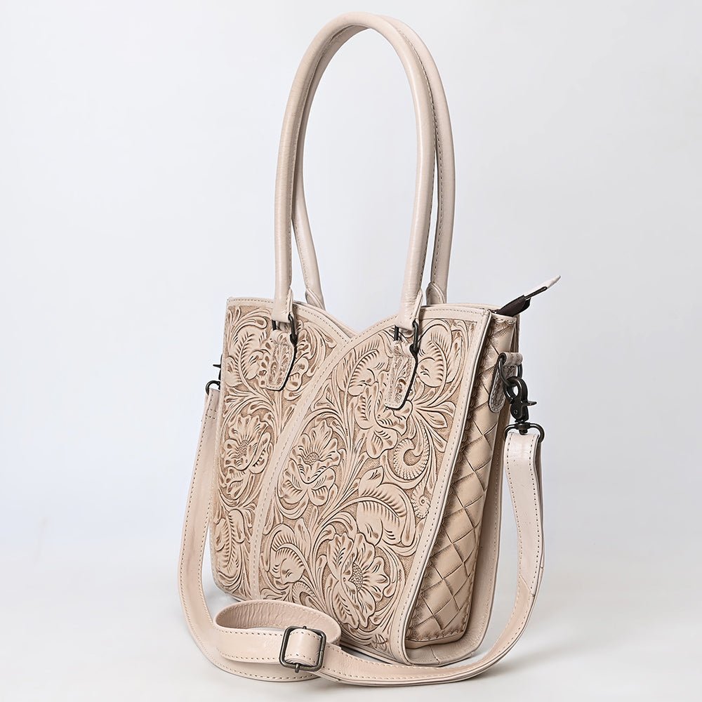 Tote Hand Tooled Genuine Leather