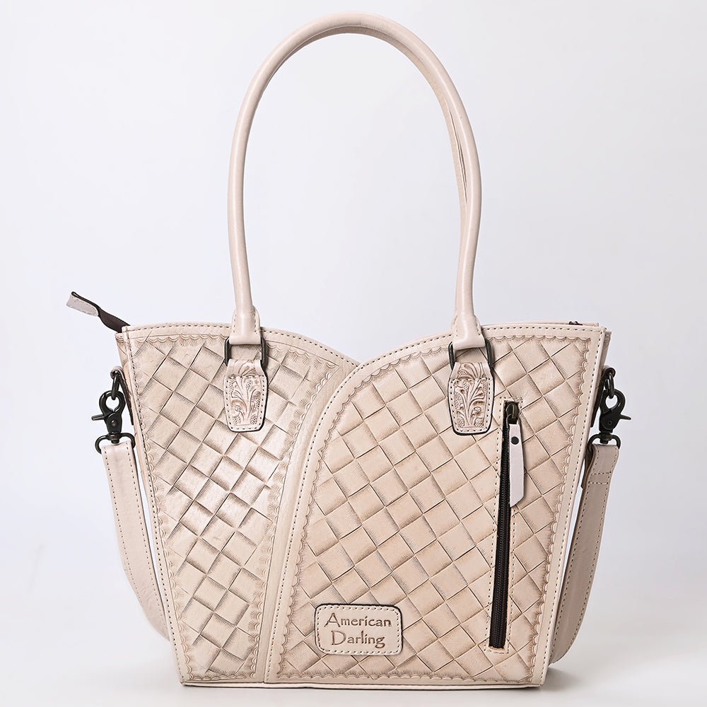 Tote Hand Tooled Genuine Leather