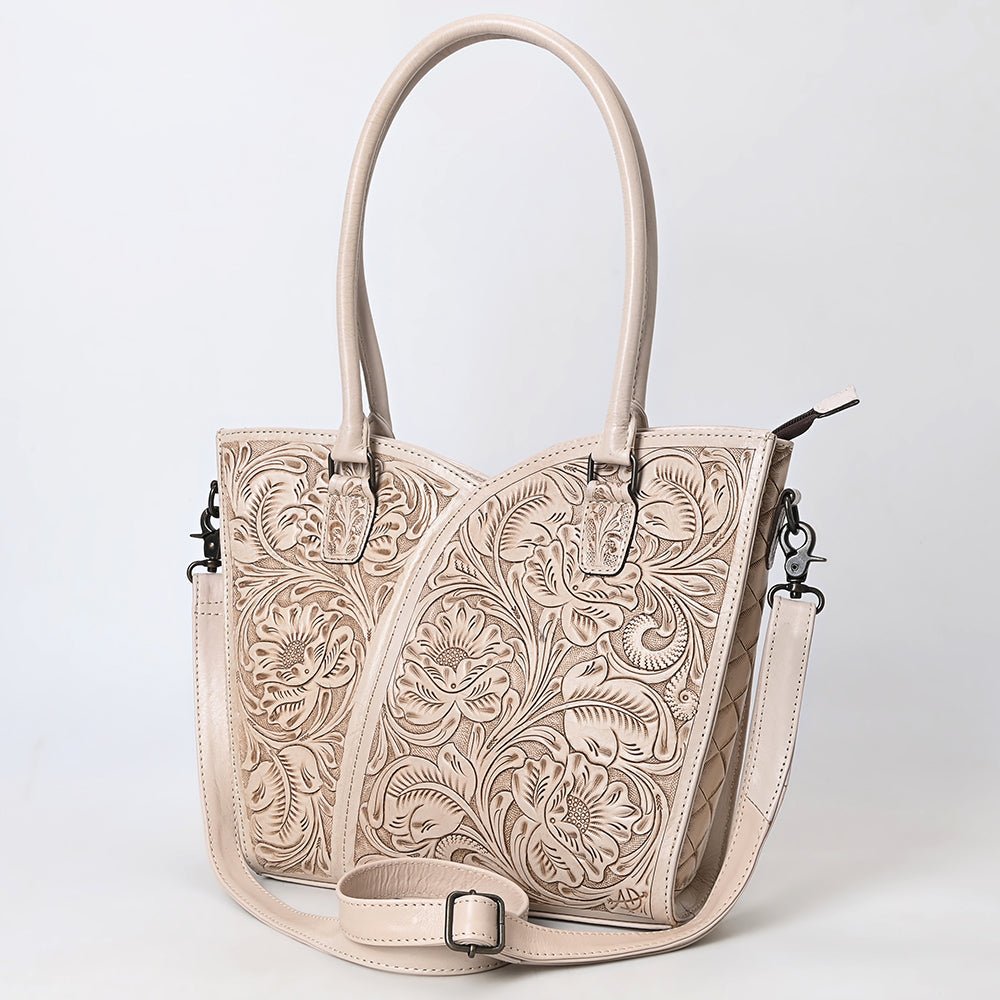 Tote Hand Tooled Genuine Leather