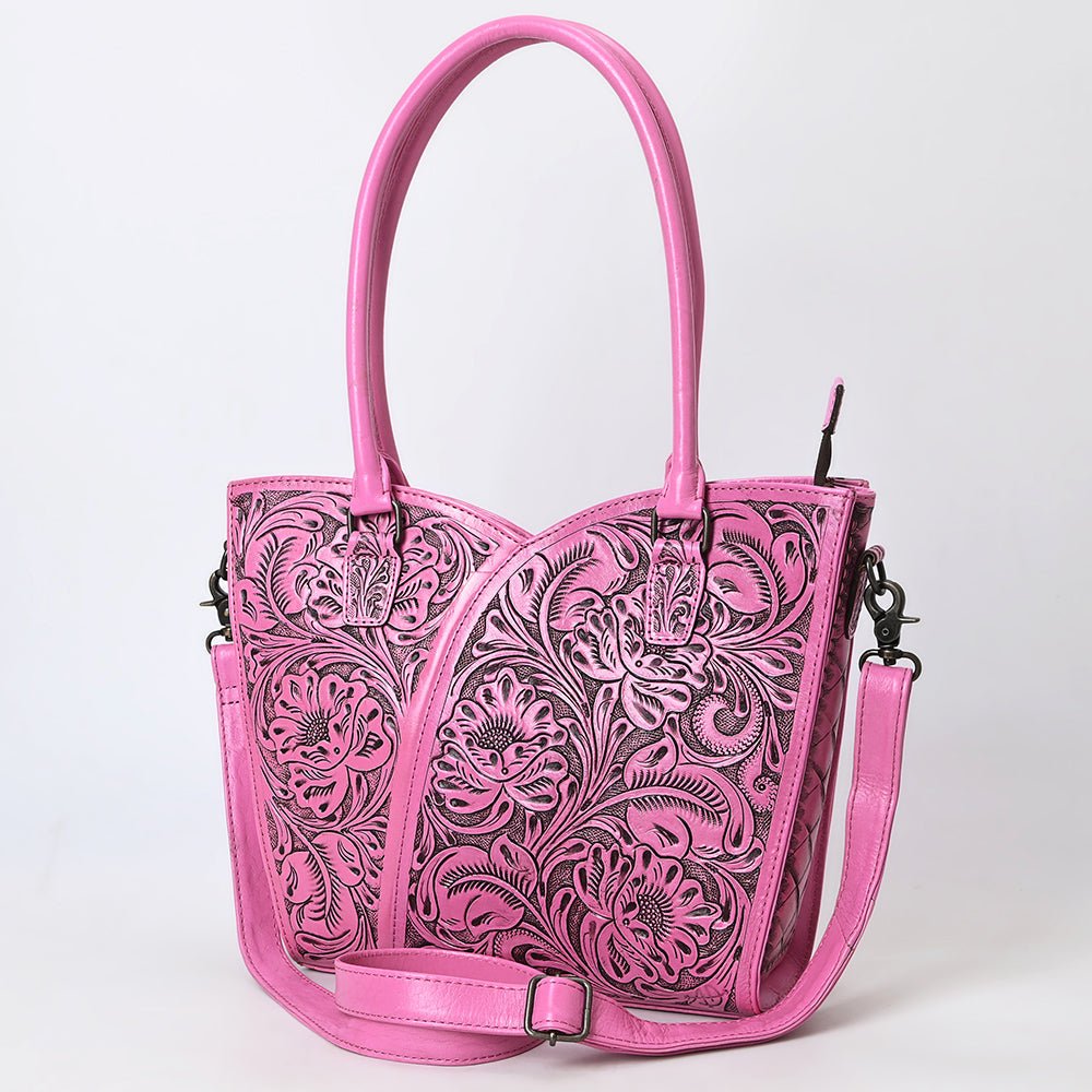 Tote Hand Tooled Genuine Leather