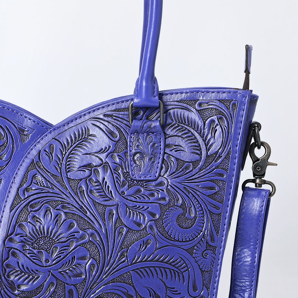 Tote Hand Tooled Genuine Leather
