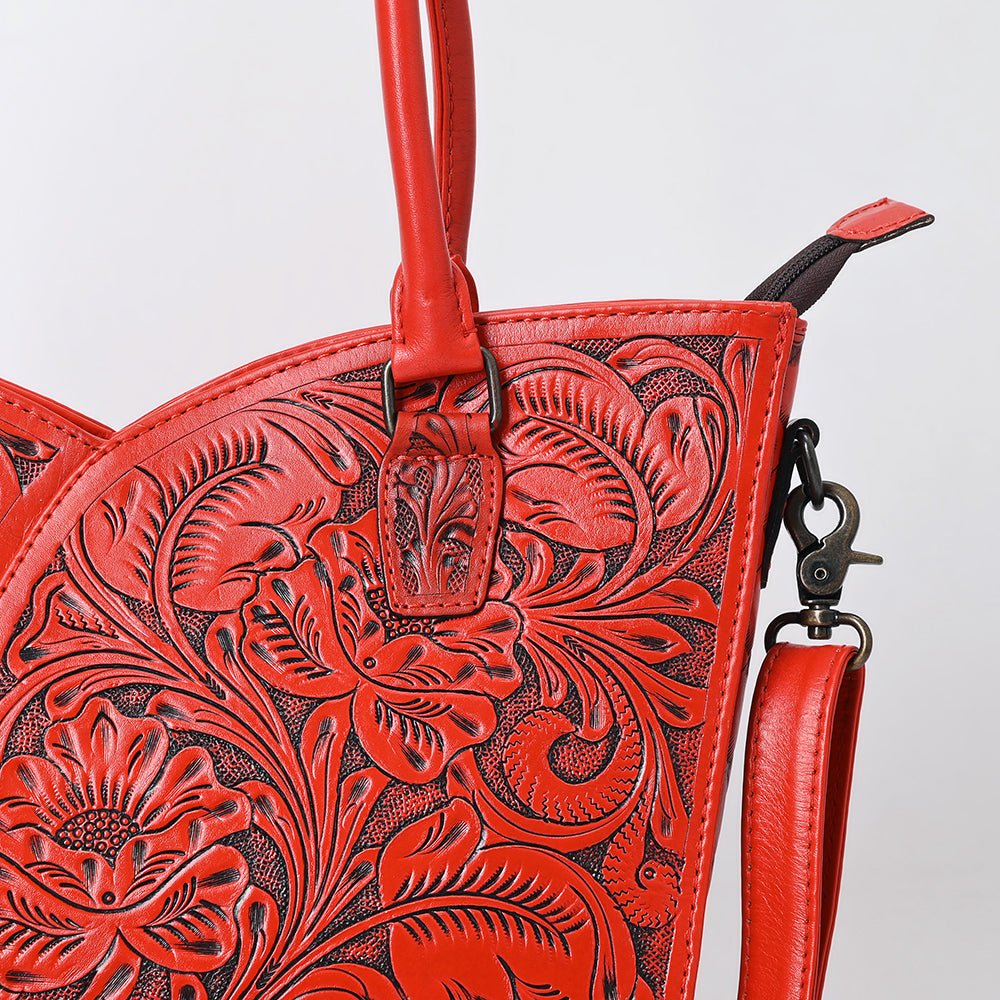 Tote Hand Tooled Genuine Leather