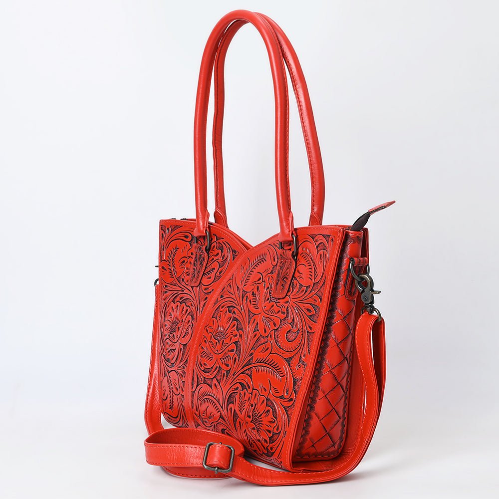 Tote Hand Tooled Genuine Leather