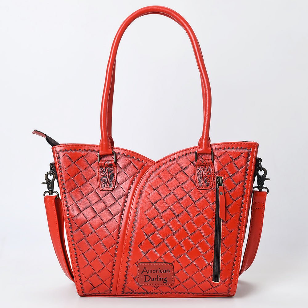 Tote Hand Tooled Genuine Leather