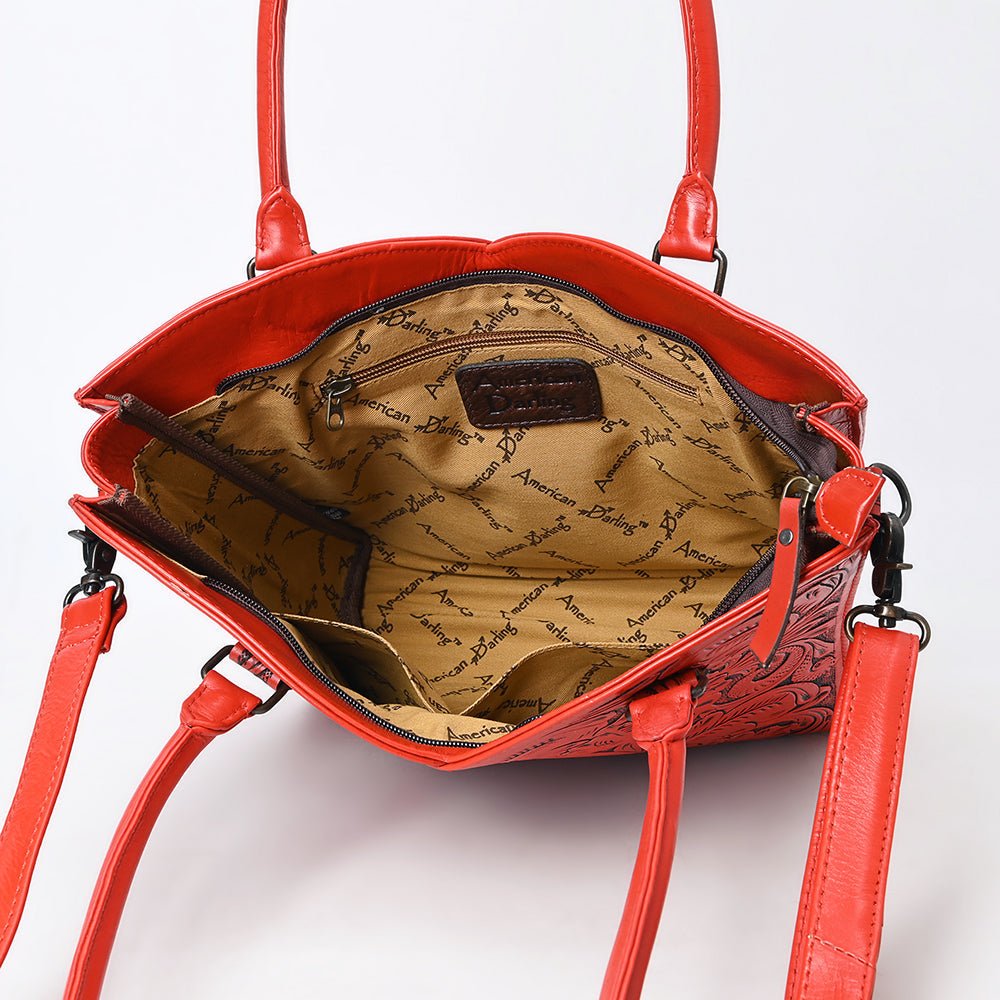 Tote Hand Tooled Genuine Leather