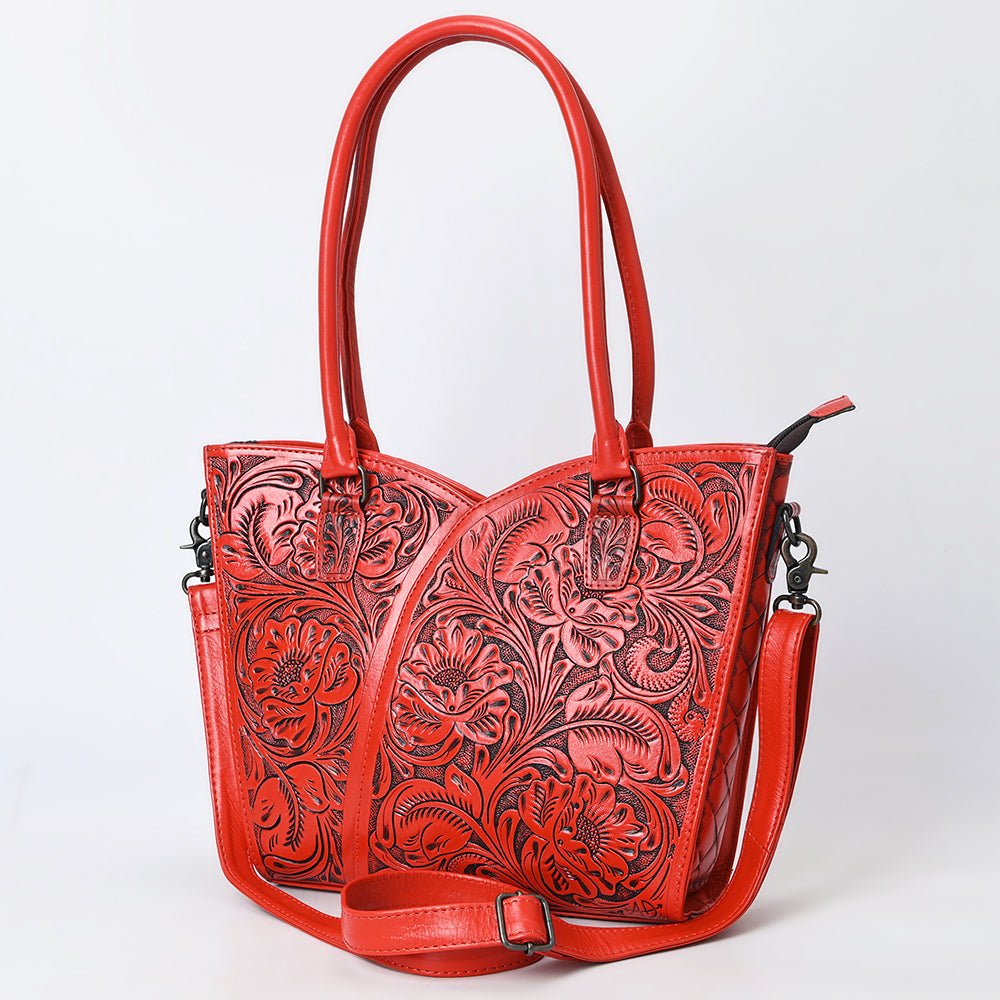 Tote Hand Tooled Genuine Leather