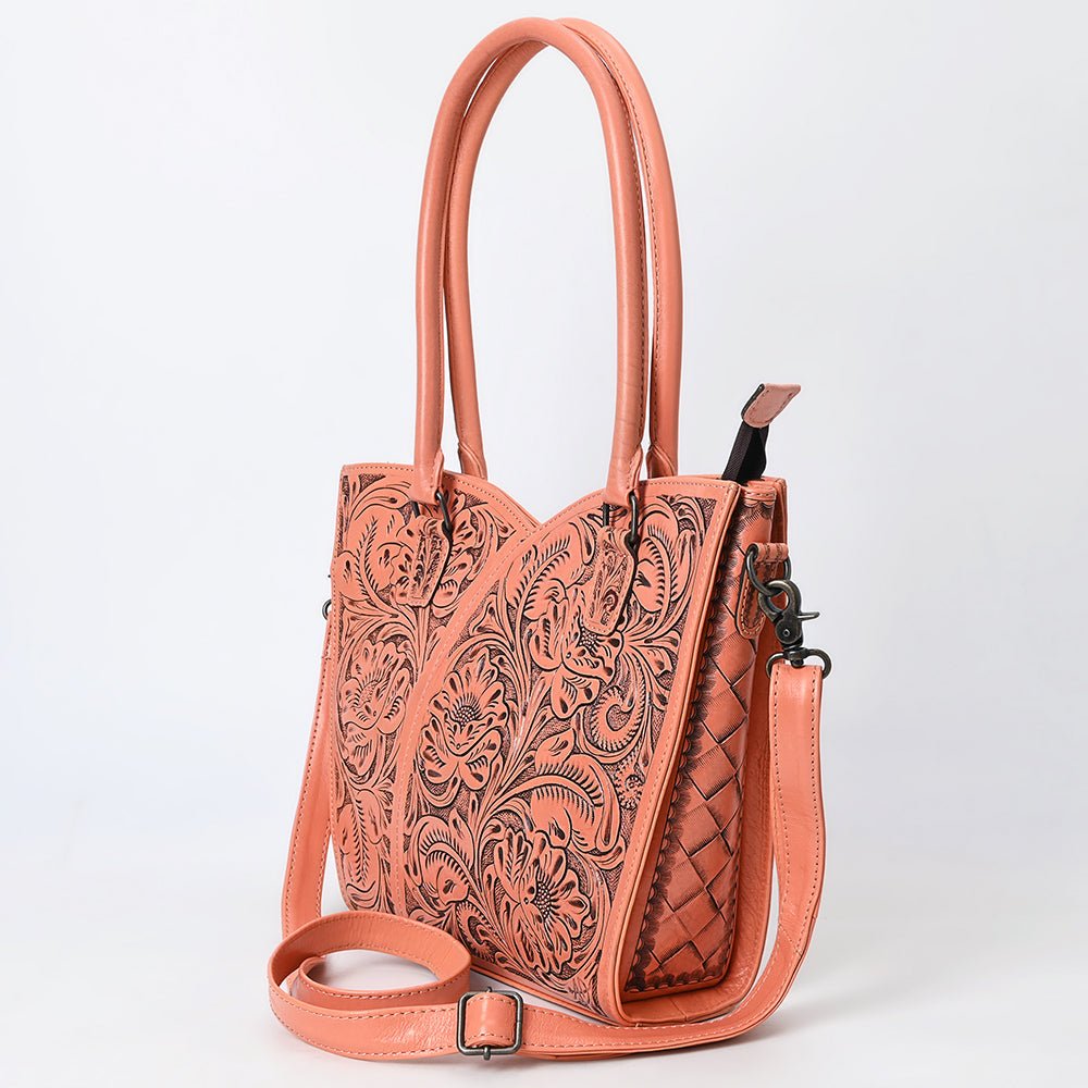 Tote Hand Tooled Genuine Leather