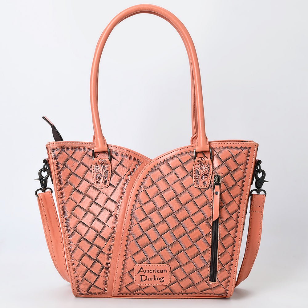 Tote Hand Tooled Genuine Leather