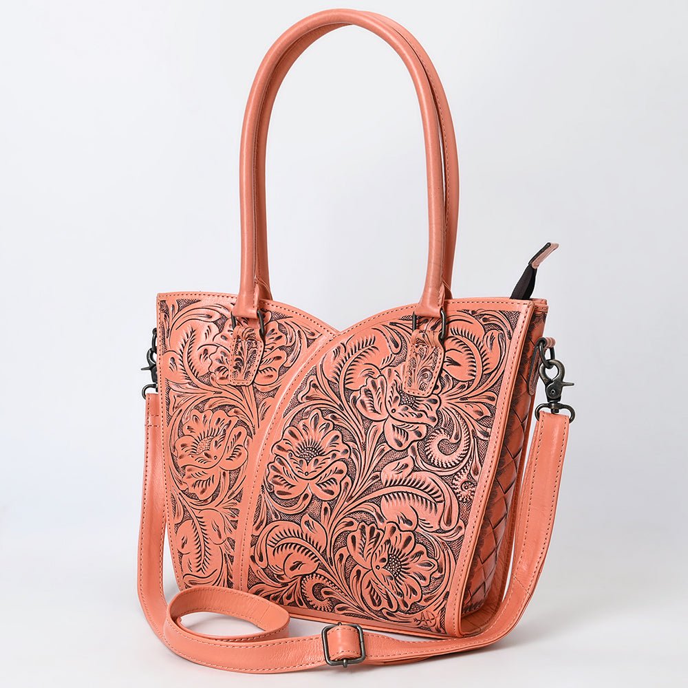Tote Hand Tooled Genuine Leather