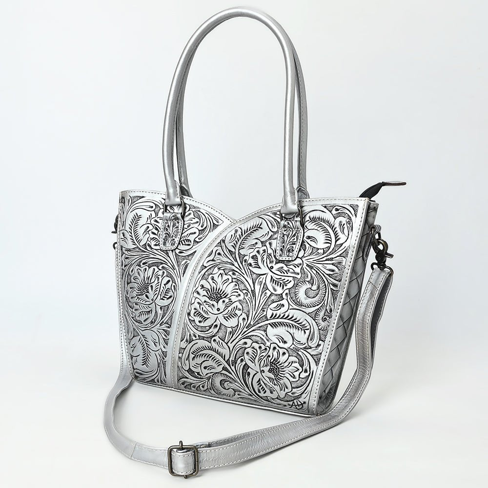 Tote Hand Tooled Genuine Leather