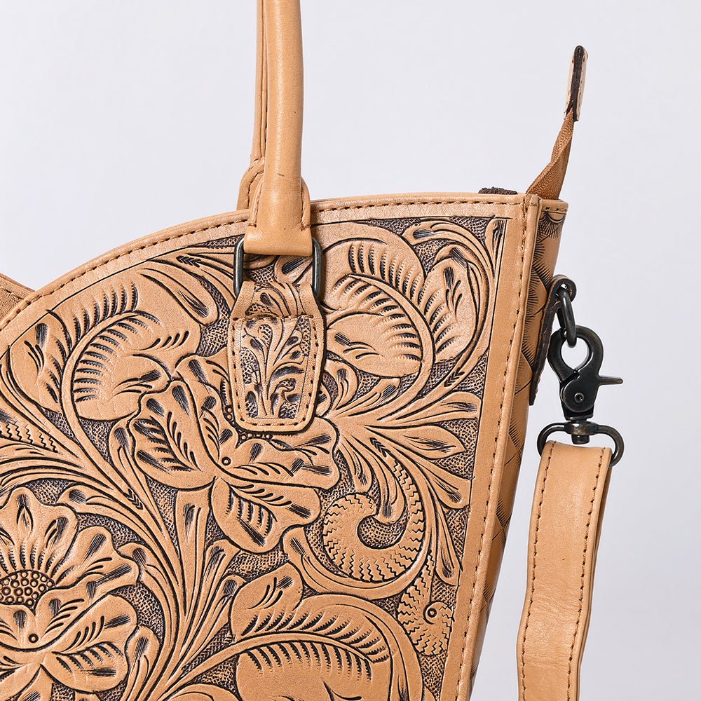 Tote Hand Tooled Genuine Leather