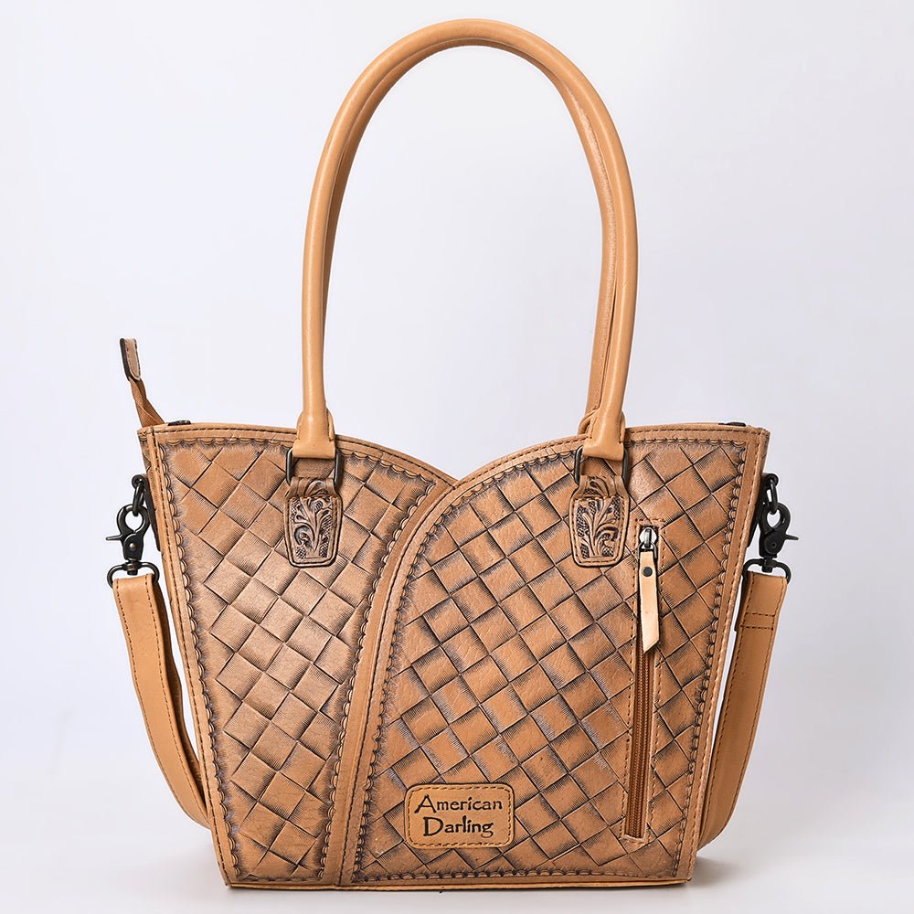 Tote Hand Tooled Genuine Leather