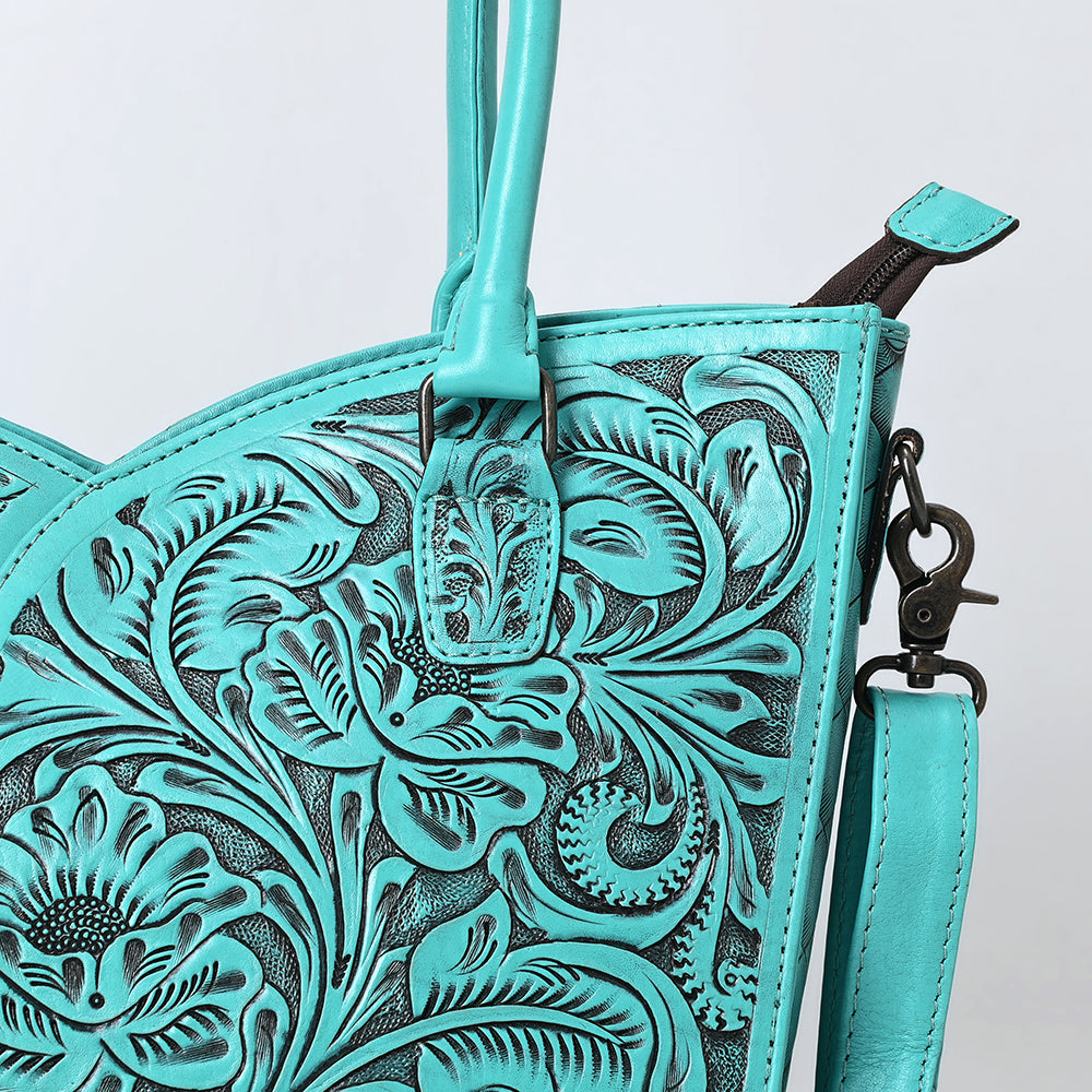Tote Hand Tooled Genuine Leather