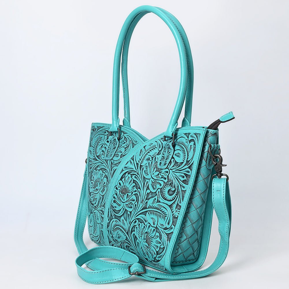 Tote Hand Tooled Genuine Leather